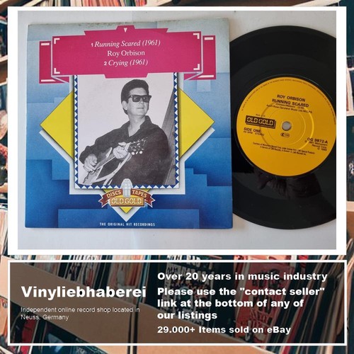 Roy Orbison - Running scared/ Crying 7'' Vinyl UK - Picture 4 of 5