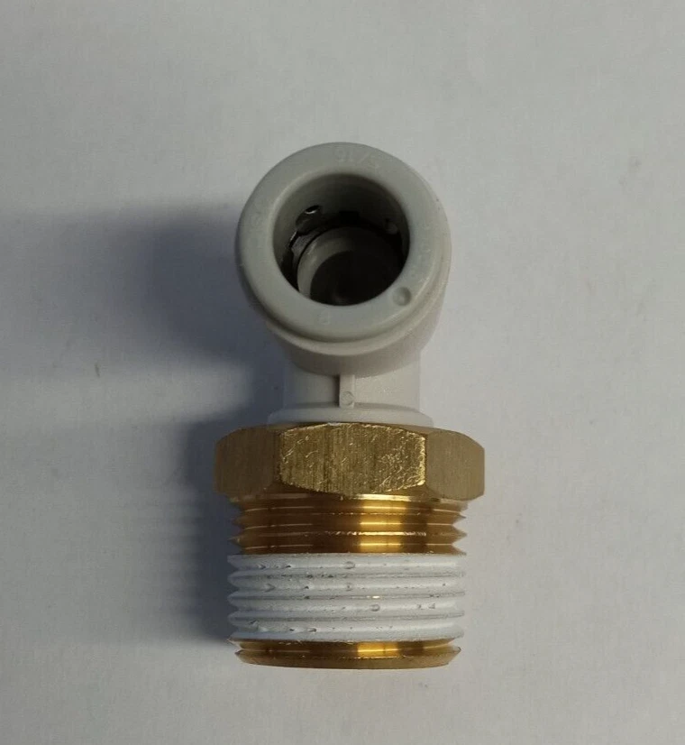 SMC KQ2L08-03S 8mmX3/8"NPT push-to-connect 90-deg elbow **10-pack** - Image 2 of 2