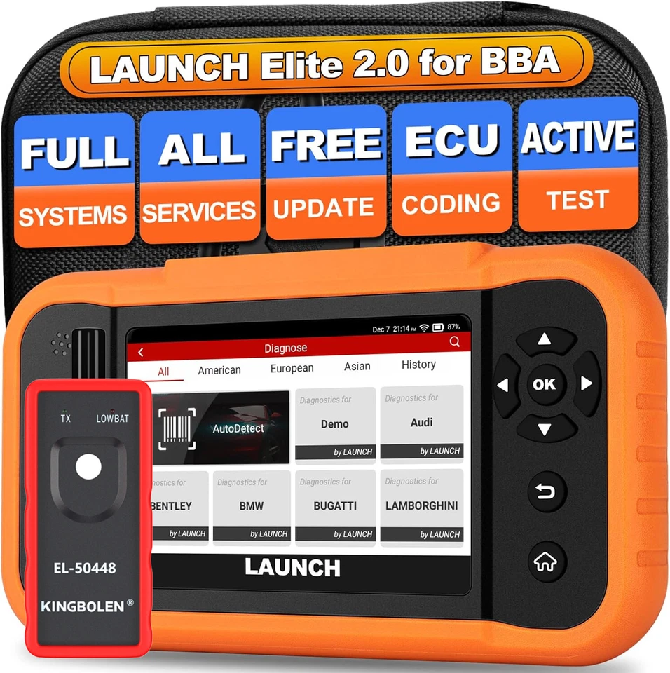 2025 LAUNCH X431 Creader Elite 2.0 BBA OBD2 Scanner for BMW Mercedes-Benz Audi Foto 2 de 4