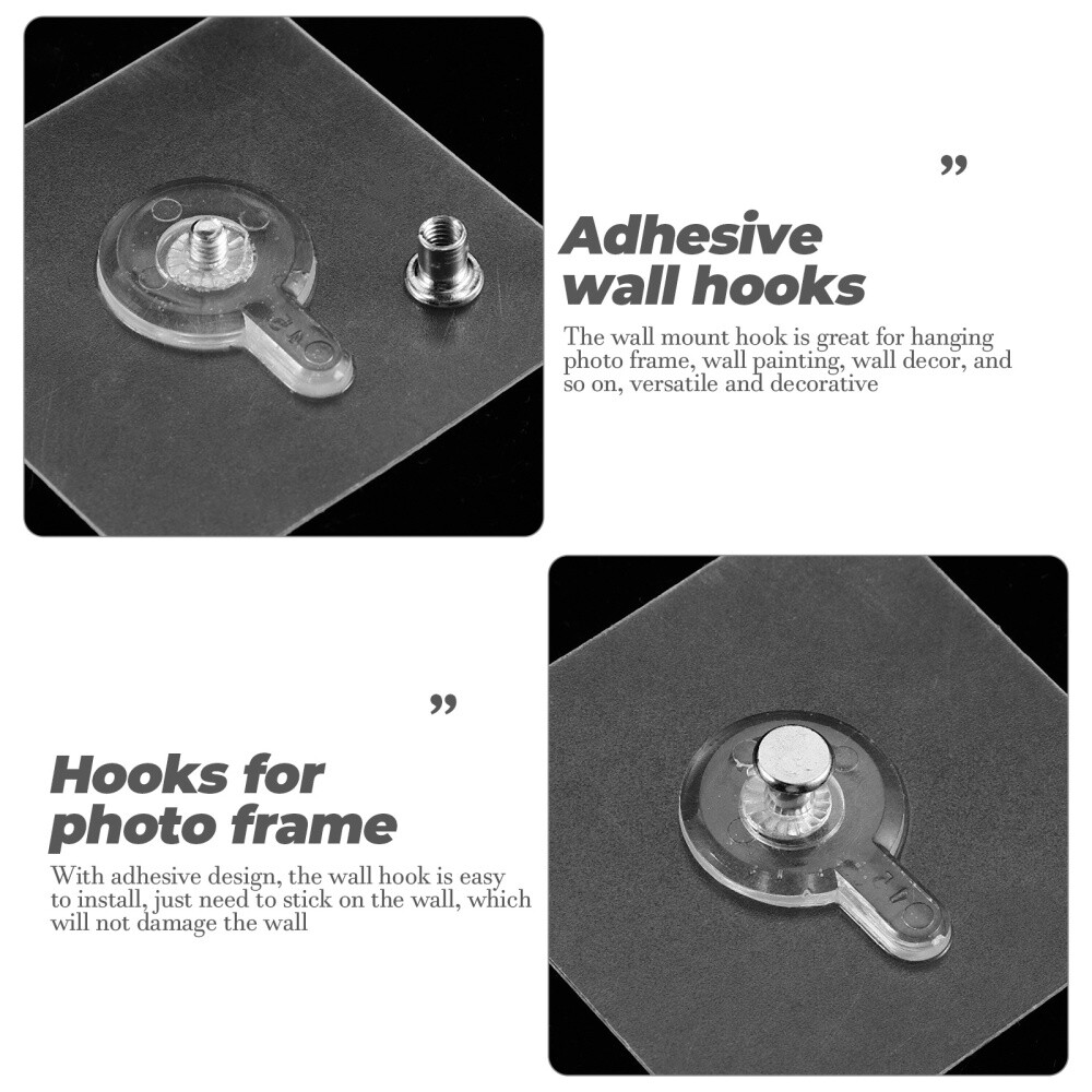20pcs Sticky Adhesive Hooks Wall Hanging Hooks Nail Free Hooks