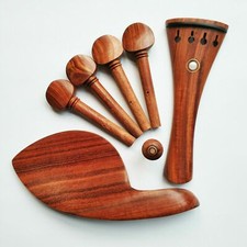 Viola Rose Wood Tailpiece Swiss Pegs Chinrest Endpin Viol