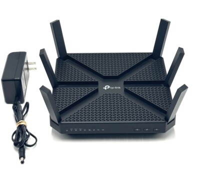TP-Link Archer C4000 MU-MIMO AC4000 4Gbps Tri-Band Wi-Fi Router - Black