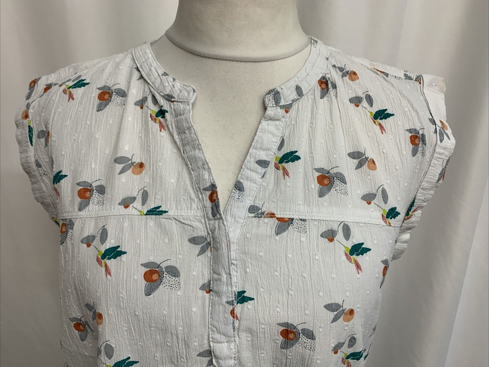 White Stuff Orange Blossom Tunic Sleeveless Top White Women's UK14