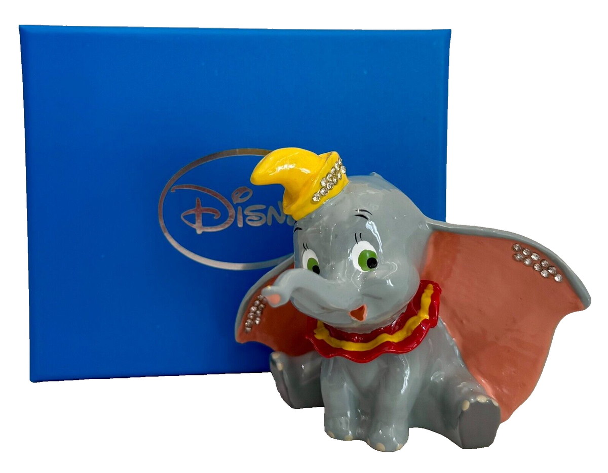 Disney Parks Arribas Brothers Dumbo Elephant Jeweled Trinket Box