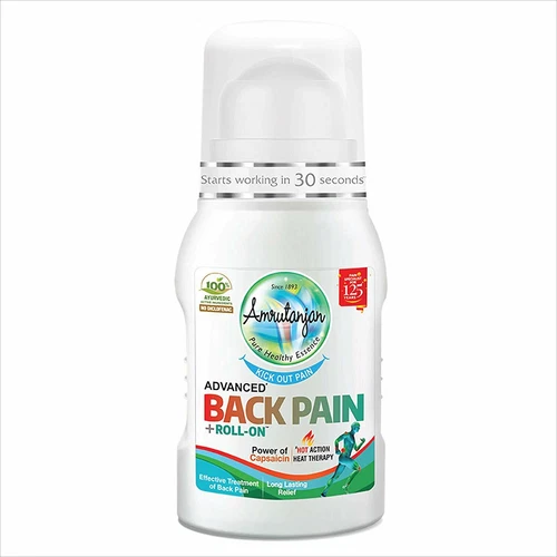 Amrutanjan Back Pain Roll on Works in 30 seconds Long Lasting 50 ml x 2