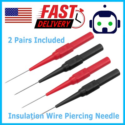 2 Pairs Multimeter Voltmeter Cable Ultra Fine Needle Tester Probe Test Lead cord