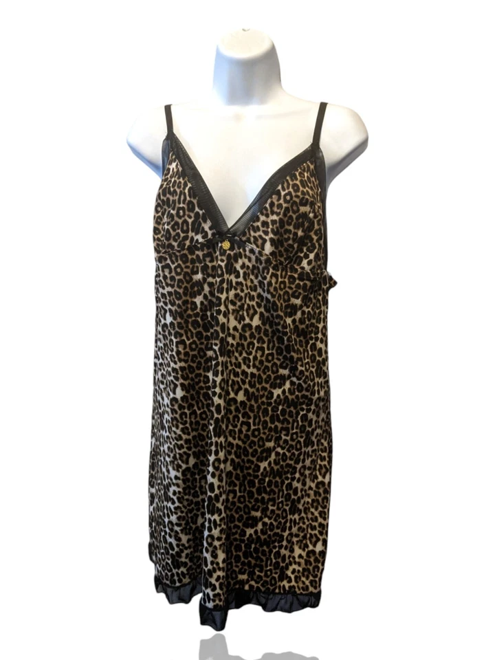 Babydoll Jessica Simpson Damas L Estampado Animal Satinado, Leopardo. NS-10 Foto 3 de 4