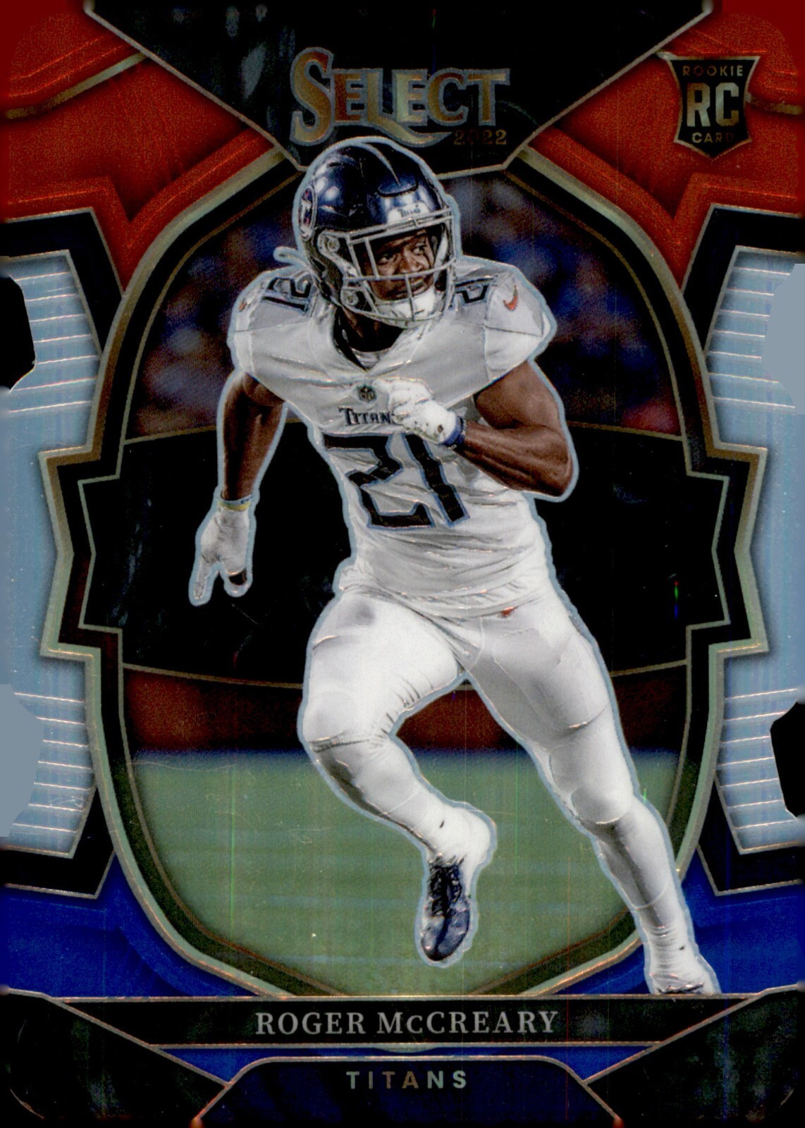 2022 Panini Select - Concourse Treylon Burks #39 Red & Blue Prizm Die-Cut (RC)