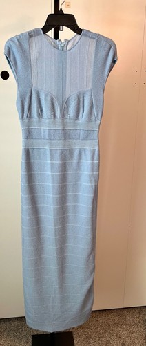 Hervé Léger elegantes transparentes Bustier Flügelärmel Kleid hellblau Gr. M LETZTES!! - Bild 9 von 13