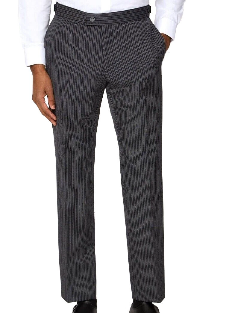 Mens Grey Pinstripe Trousers Wool Funeral Director Morning Suit Wedding Masonic
Opens in a new windo