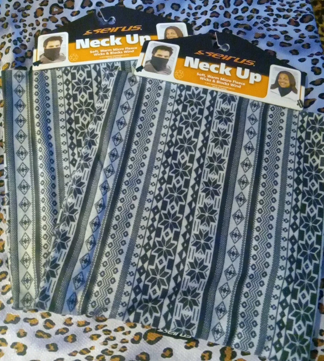 Seirus Unisex Face cover Neck-up Soft Micro Fleece Black Adult Size Set Of 2 NWT