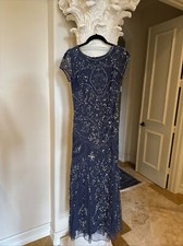 Pisarro Nights Black Dress Cap Sleeve Sequin