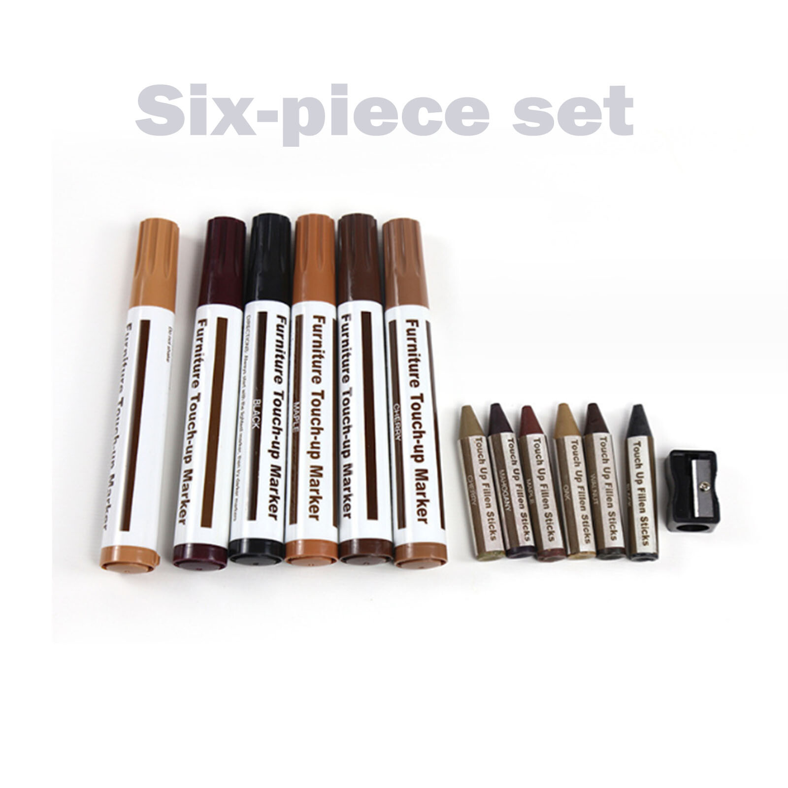 Total Furniture Repair Markers System 12 piece Kit Filler Touchups