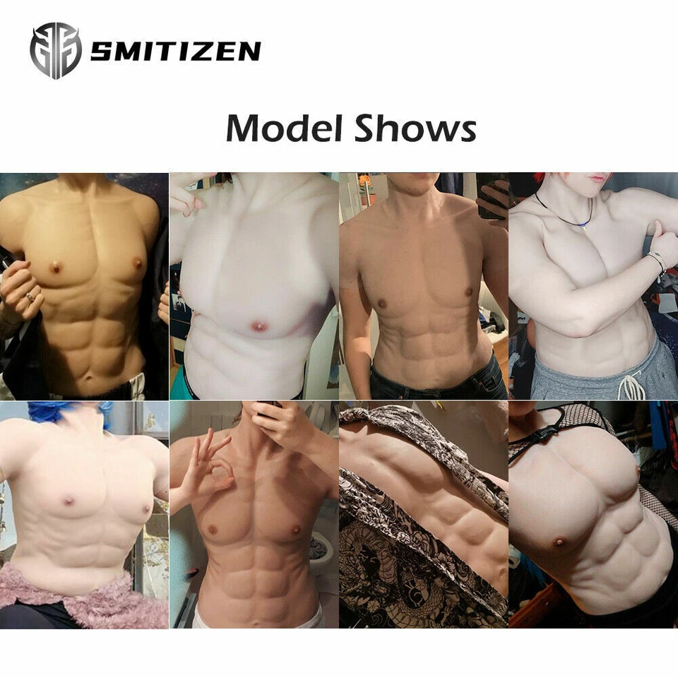 Брюс мужчин силиконовый поддельный груди мышцы тела костюм Abdo для косплея костюм - Изображение 2 из 4