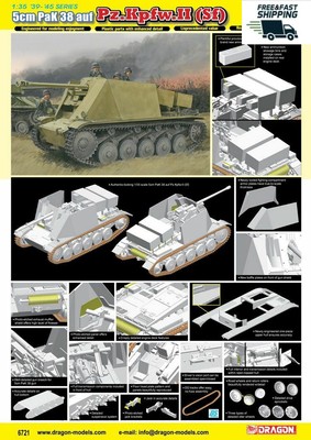 Dragon 6721 1/35 5cm PaK 38 auf Pz.Kpfw.II (Sf) Model Kit