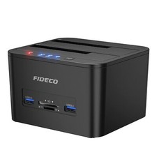 Docking Station, FIDECO docking station per 2 Hard Disk SATA USB 3.0 Funzione Cl
