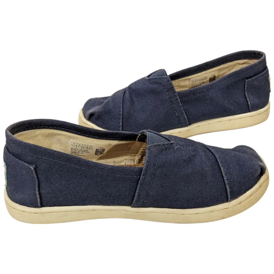 Niños Toms Zapatos Juveniles Talla Y12.5 Zapatos Azul Marino Y 12.5 Foto 3 de 4