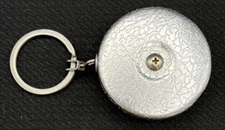 Vintage Key-Bak retractable Key Chain Key Ring Stainless USA 18 inch chain