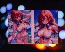 New! Bi-fold Booklet Nakano Miku Quints Goddess Wind and Moon Set 2 Gold Foil