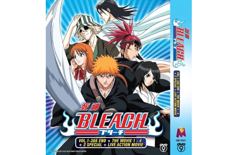 DVD Anime Bleach Complete Series Vol 1-366 + 4 Movies English Audio Box Set