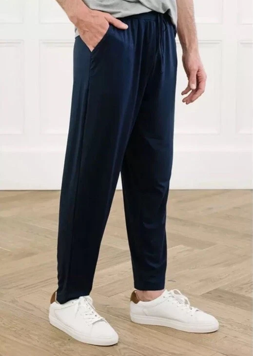 Cozy Earth Hombres Bambú Jogger Pantalones Acogedores Ultra Suaves Elásticos Azul Marino Talla XXL Foto 2 de 4