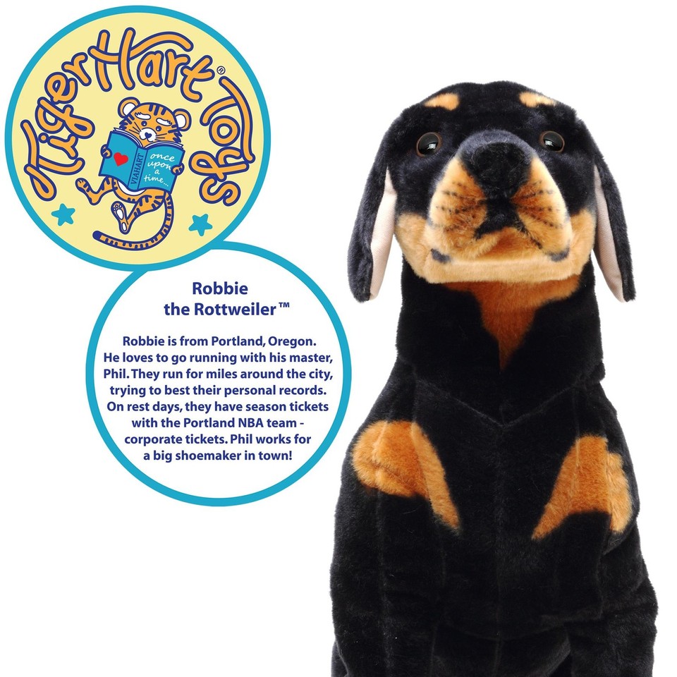 Robbie The Rottweiler | 27 Inch Stuffed Animal Plush | By TigerHart ...