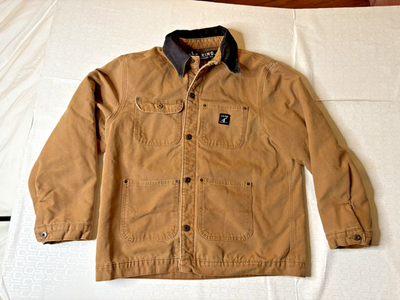 #ad Vintage Pointer Brand LC King Landon Canvas Chore Jacket Men Blanket Lined Brown $124.99