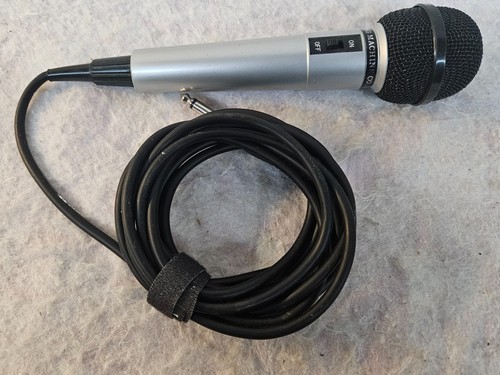 The Singing Machine Co. Karaoke Machine MICROPHONE Silver 1/4" WORKS