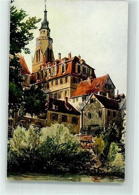 39586736 - 7400 Tuebingen Alte Aula Aquarell