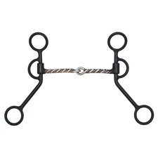 Showman Argentine Shank Bit w/ Twisted Copper Mouthpiece