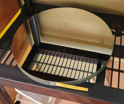 Huge Front Surface Mirror 16"d x 1-1/4t from Jones & Lamson optical comparator - Picture 3 of 7