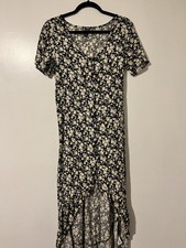 Wild Fable Button Front High Low Maxi Dress Size Small cottage festival summer