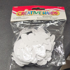Creative Hands Snowmen Foam Craft Shapes 34 Pc White MPN 5698