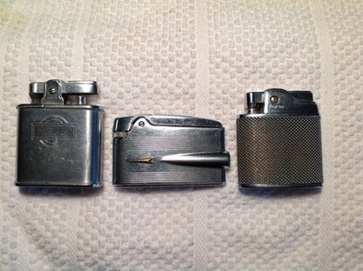 THREE-Vintage 1950 s -1960 s RONSON LIGHTERS-Whirlwind- Varaflame Adonis & Sport