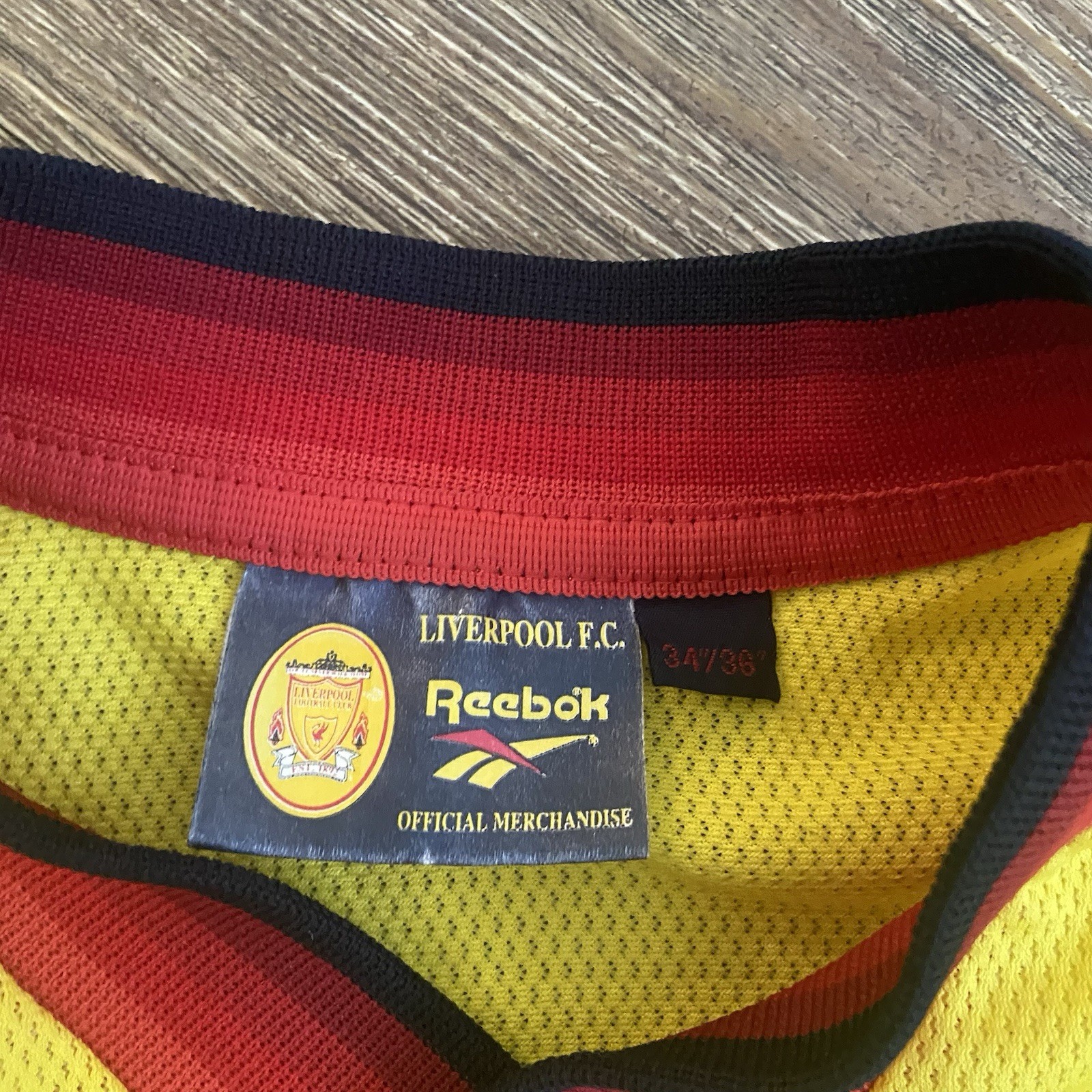 LIVERPOOL 1997 1999 AWAY FOOTBALL SHIRT SOCCER JERSEY REEBOK SIZE MENS 34/36 S thumbnail 5