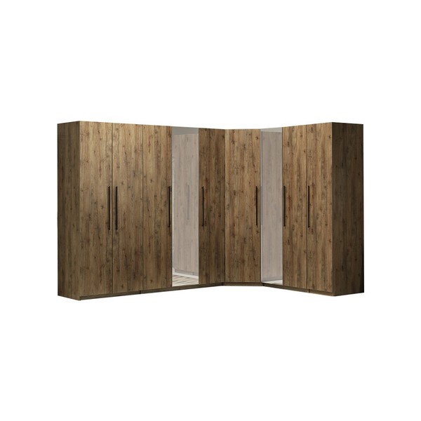 Luxus Kleiderschrank Eckschrank SchräNke Schrank Holz Holzschrank Schlafzimmer-image