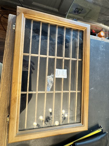 Wood Display Case 12 x 18 For Knife Knives Collectibles N Scale Trains Glass
