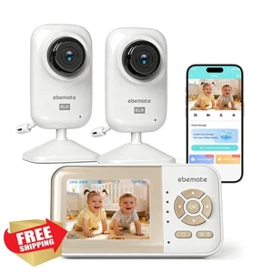 ebemate baby monitor 2 cameras white