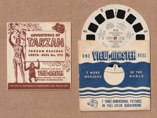 Vintage View-Master reel 975 The Adventures of Tarzan w/ booklet 1950