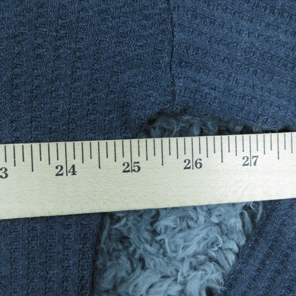 Fresh Produce Sweater Womens Medium Large Blue Waffle Knit Pullover Made USA - Image 3 of 4