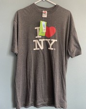 I Love New York Officially Licensed Gray Cotton Poly Mix T-Shirt - Size XL - NWT