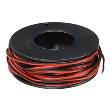 2 Conductor Parallel Silicone Wire 30AWG 30 Gauge Red Black Wire 10m/33ft
