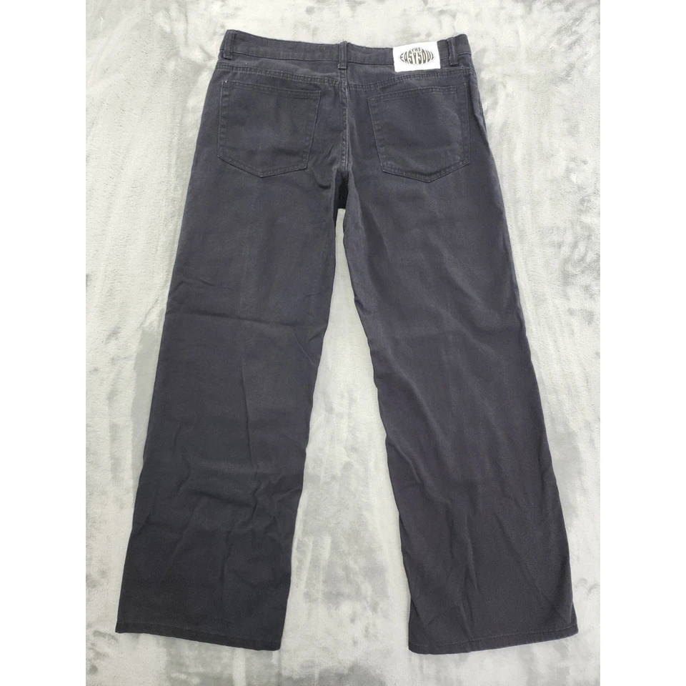 Jean vaquero de tiro medio H&M Divided The Easy Soul talla 8 negro algodón holgado pierna ancha Foto 4 de 4