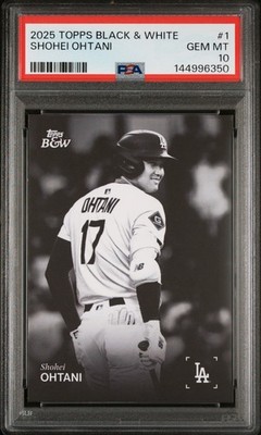 2025 TOPPS BLACK & WHITE #1 SHOHEI OHTANI PSA 10 | eBay