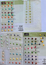 Stampin Up ENAMEL SHAPES EMBELLISHMENTS 138 pc Regal Bright Subtle PARTIAL USED