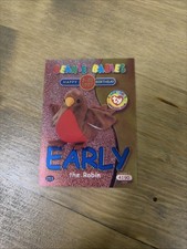 1999 TY Beanie Babies BBOC S2 Birthday/ Rookie Early The Robin Blue FOIL