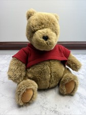 Vintage 12  GUND, inc Disney classic Pooh plush With Red Sweater