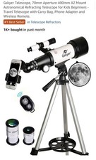 Gskyer Telescope AZ70400 Travel Refractor Astronomy Telescope
