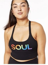 Soul by SoulCycle Pride Longline Rae Bra Black size S
