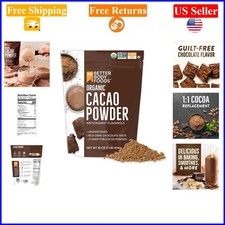 Organic Cacao Powder 16oz, Rich Chocolate Flavor, Non-GMO, Gluten-Free